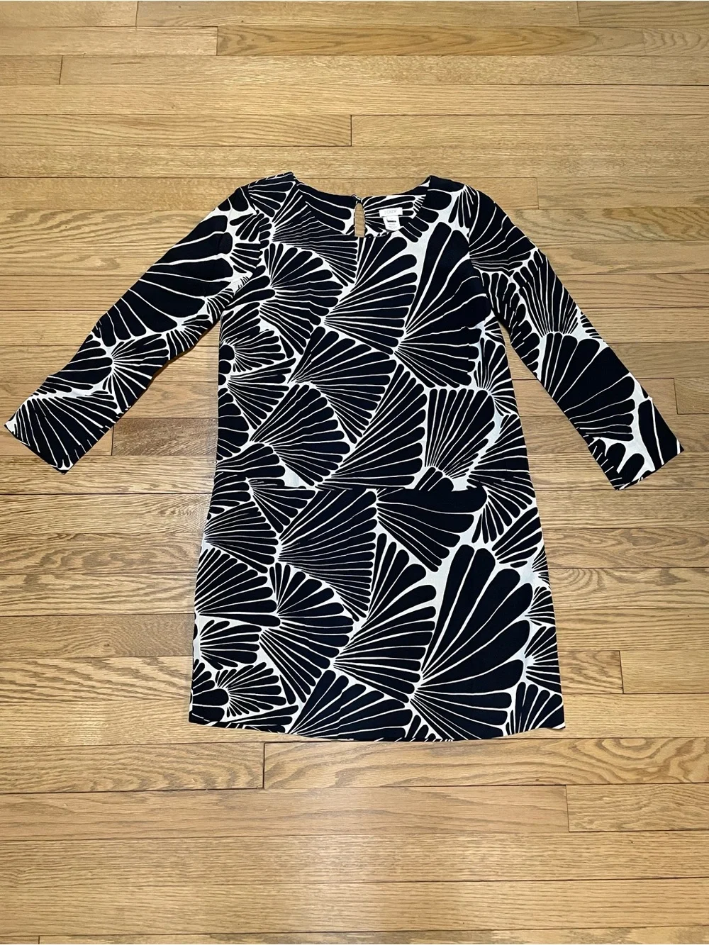 J. CREW Jules Fanfare Geometric Print 2 Front Pockets Shift Mini Dress - Sz 2 - Picture 3 of 11